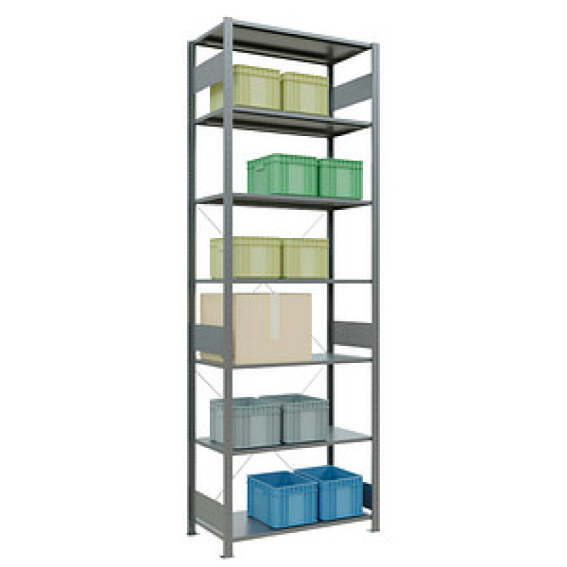 SCHULTE Schwerlastregal MULTIplus 150 12752 silber 100,0 x 50,0 x 300,0 cm – Bild 1 von 6