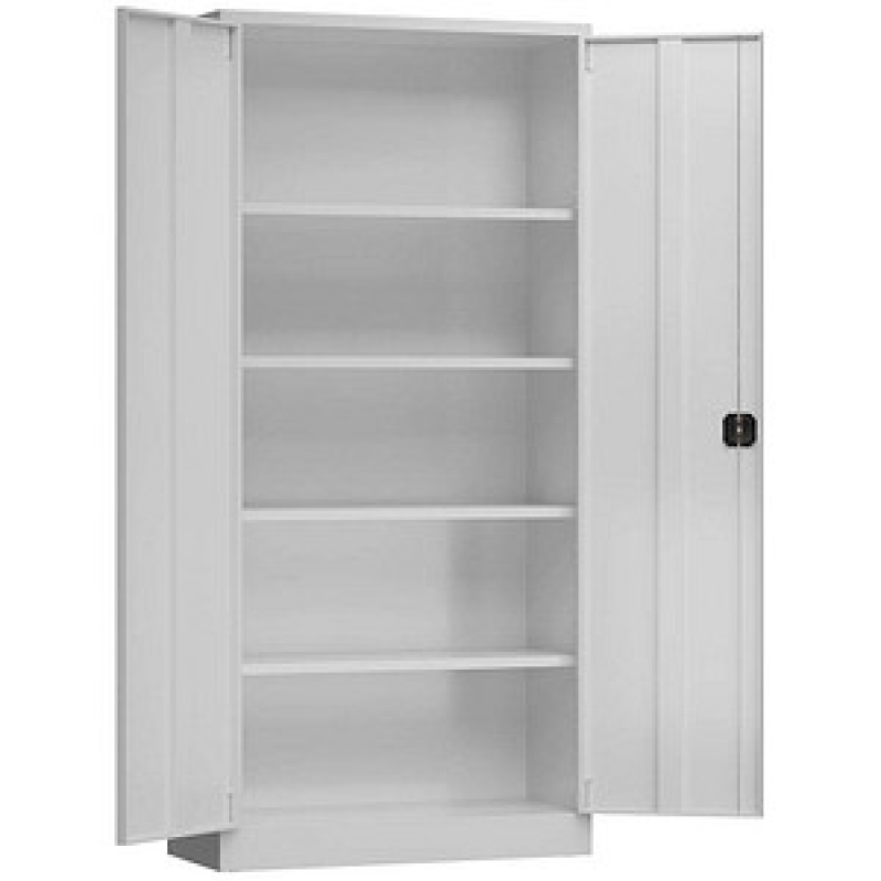 ClassiX Stahlschrank X-530350 lichtgrau 4 Fachböden 92,0 x 50,0 x 194,5 cm, aufgebaut, 1 St. – Bild 1 von 3