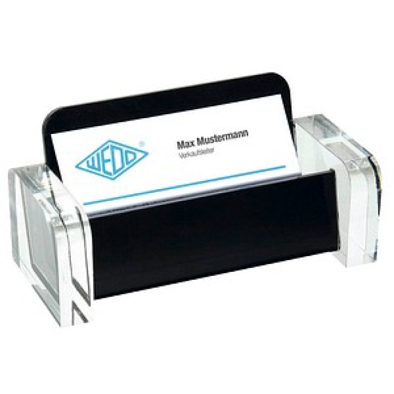 WEDO Visitenkartenhalter Acryl Exklusiv glasklar, für bis zu 70 Visitenkarten – Bild 1 von 3