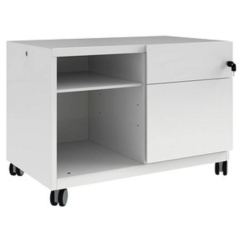 BISLEY Note™ Caddy Rollcontainer verkehrsweiß 2 Auszüge 80,0 x 49,0 x 56,3 cm – Bild 1 von 2