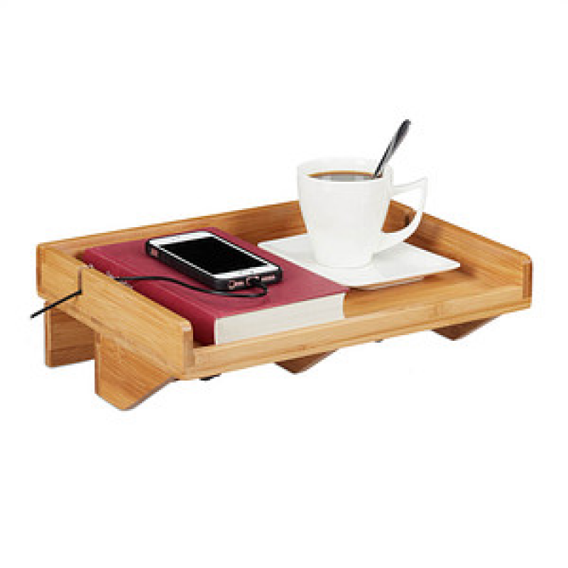relaxdays Bettablage braun 32,5 x 27,0 cm, 1 St. – Bild 1 von 8