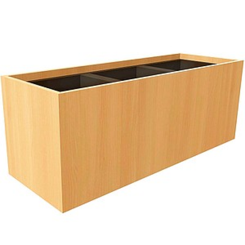 fm Pflanzkübel Plant Holz buche rechteckig 106,2 x 40,0 cm, 1 St. – Bild 1 von 2