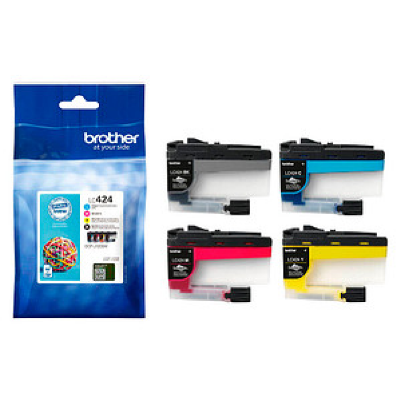 brother LC-424VAL schwarz, cyan, magenta, gelb Druckerpatronen, 4er-Set – Bild 1 von 3