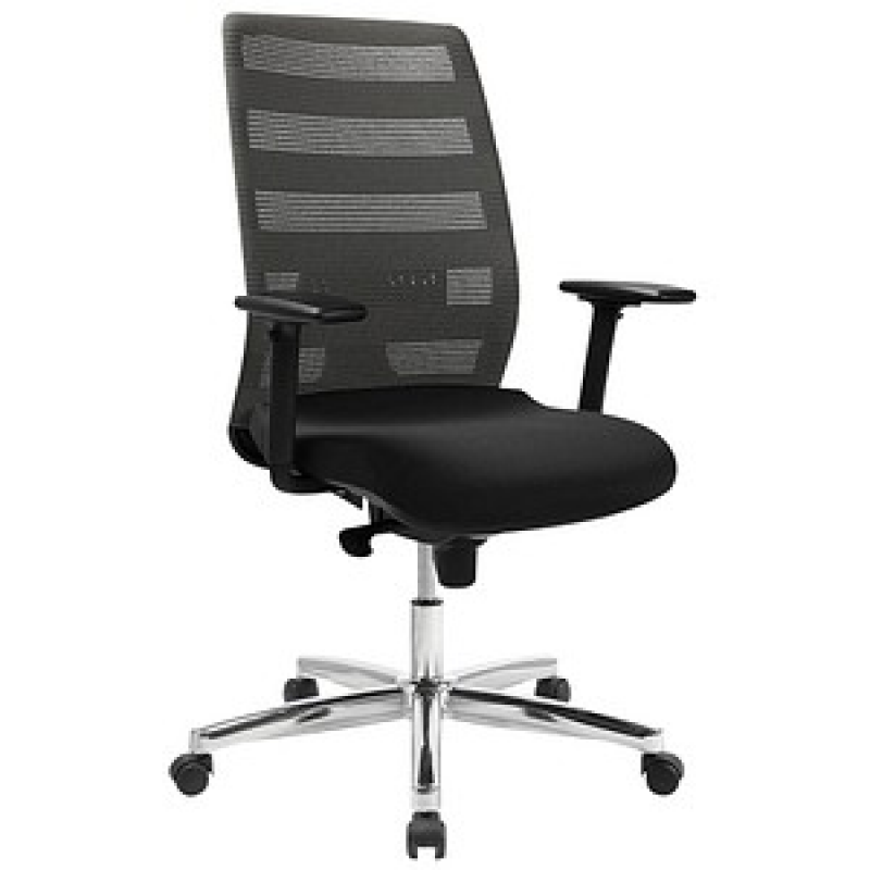 Topstar Bürostuhl AirPoint II, AP39TW2MT0CX3 Kunststoff grau, Gestell chrom – Bild 1 von 5
