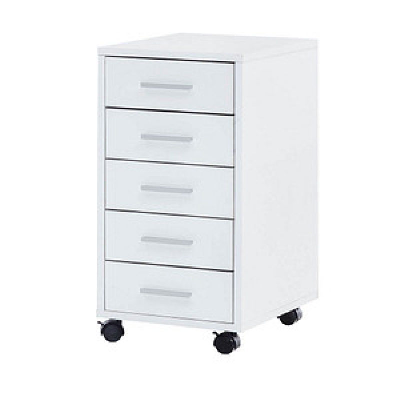 WOHNLING Rollcontainer weiß 5 Auszüge 33,0 x 38,0 x 63,0 cm – Bild 1 von 9