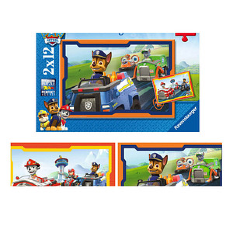 Ravensburger Paw Patrol im Einsatz Puzzle, 2 x 12 Teile – Bild 1 von 4