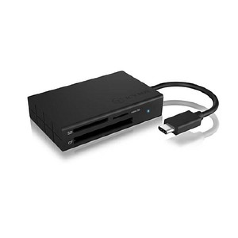 RaidSonic ICY BOX® IB-CR401-C3 Multi-microSD, SD, Compact Flash-Kartenleser schwarz – Bild 1 von 4