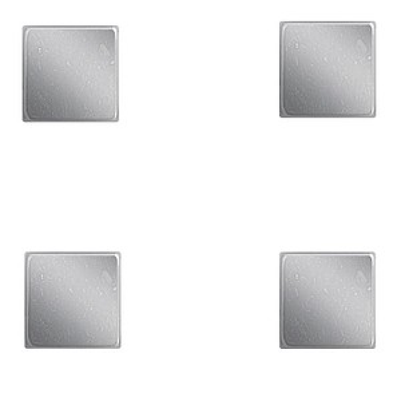 Zeller Magnete silber, Metall 1,0 x 1,0 x 0,99 cm, 4 St.