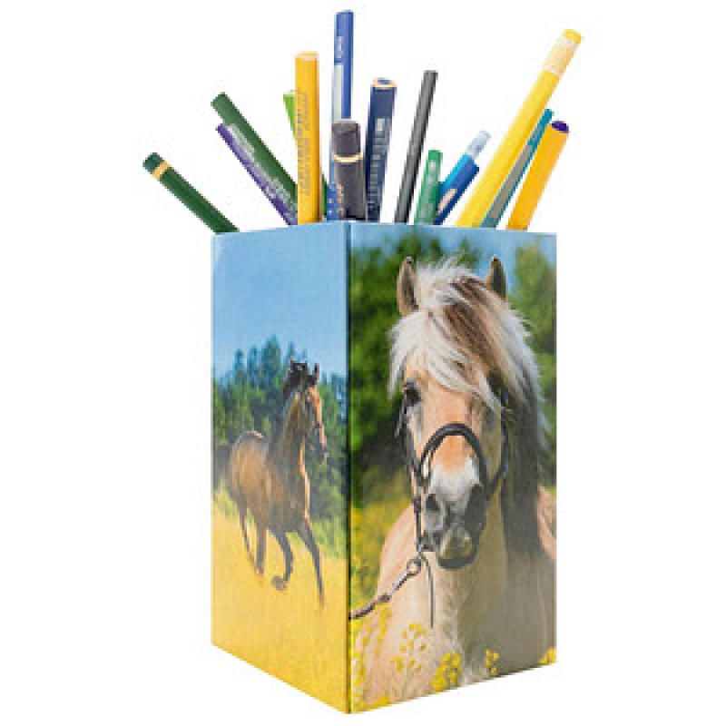 HERMA Stiftehalter Pferdewiese Karton 8,0 x 8,0 x 13,5 cm – Bild 1 von 4