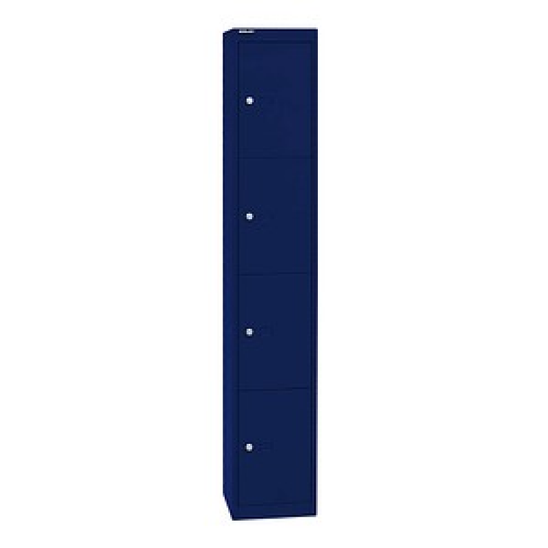 BISLEY Schließfachschrank oxfordblau CLK124639, 4 Schließfächer 30,5 x 30,5 x 180,2 cm – Bild 1 von 6