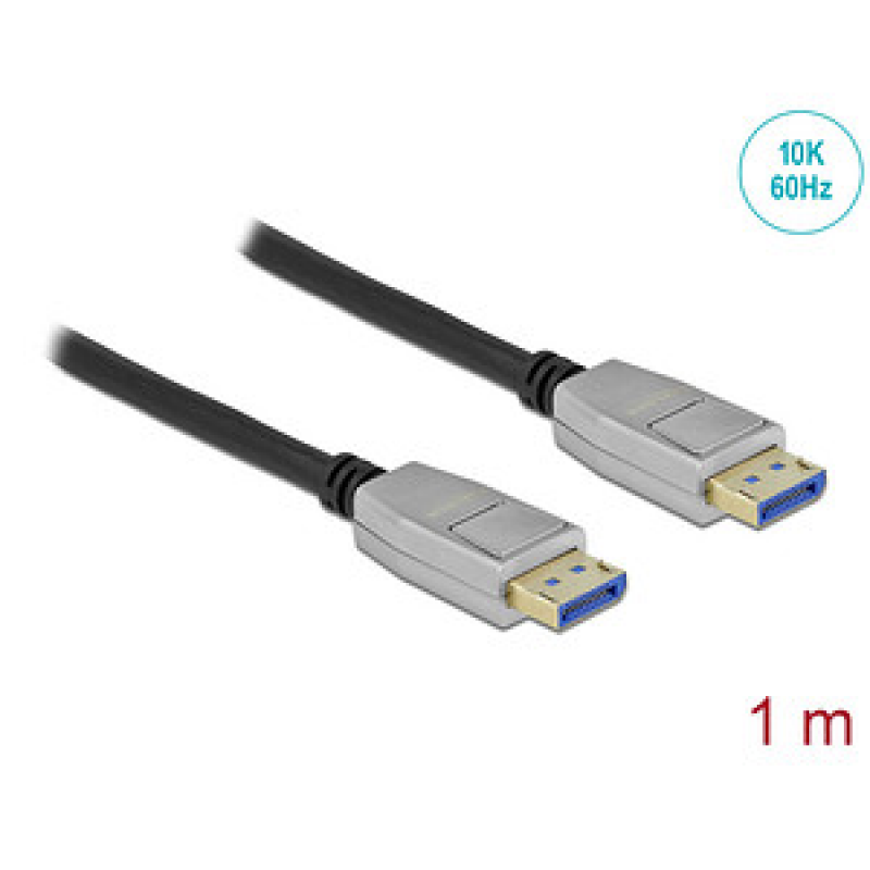 DeLOCK DisplayPort 2.0 Kabel 10K 60 Hz 1,0 m schwarz, 1 St. – Bild 1 von 2