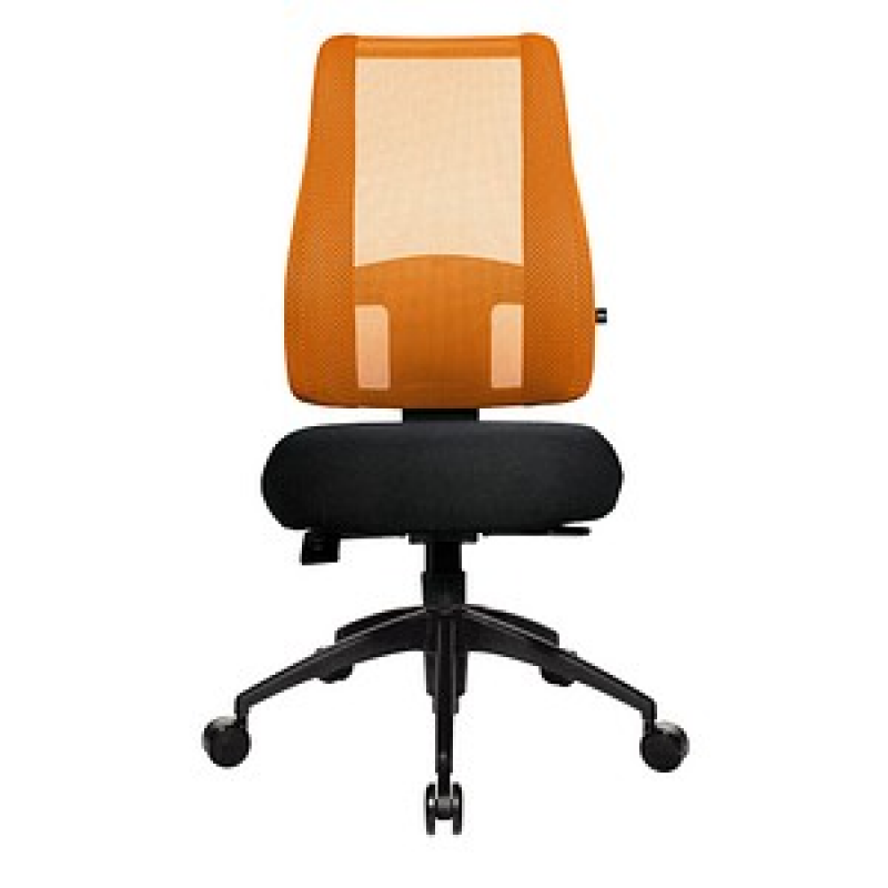 Topstar Bürostuhl Lady Sitness® Deluxe, LT20B0W504 Stoff orange, Gestell schwarz – Bild 1 von 3