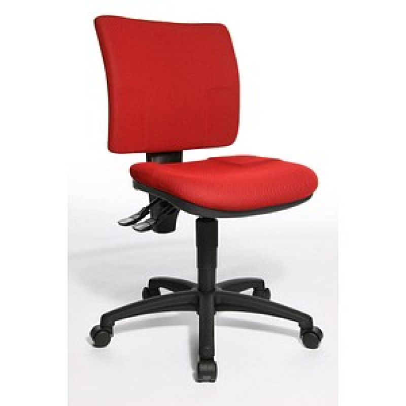 Topstar Bürostuhl U50, 8070 BC1 Stoff rot, Gestell schwarz – Bild 1 von 4