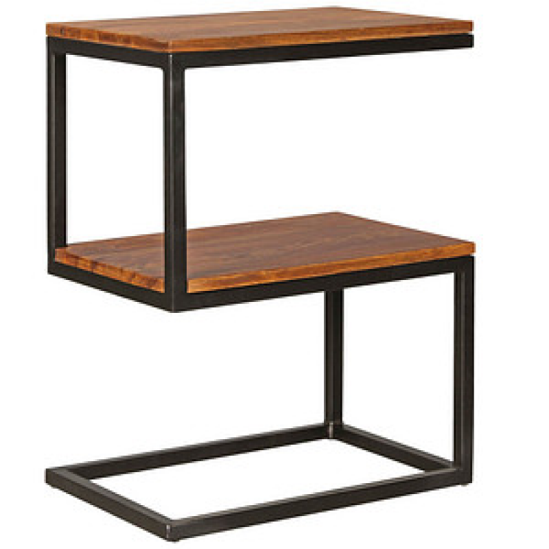 WOHNLING Beistelltisch rechteckig Massivholz sheesham 45,0 x 30,0 x 60,0 cm, 1 St. – Bild 1 von 8