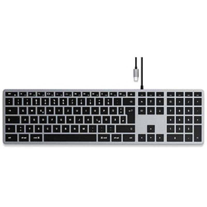 SATECHI SLIM W3 Tastatur kabelgebunden grau, silber – Bild 1 von 5