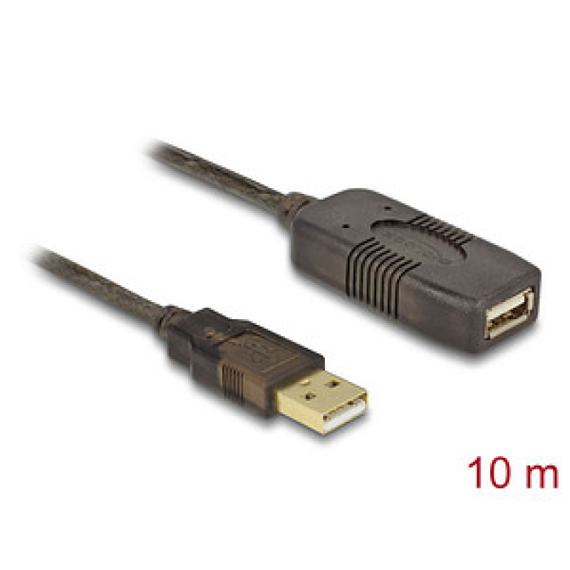 DeLOCK USB 2.0 A Kabel Verlängerung 10,0 m schwarz, 1 St. – Bild 1 von 3