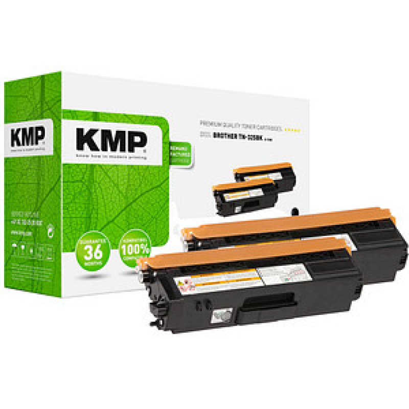 KMP B-T38D schwarz Toner kompatibel zu brother TN325BK, 2er-Set – Bild 1 von 3