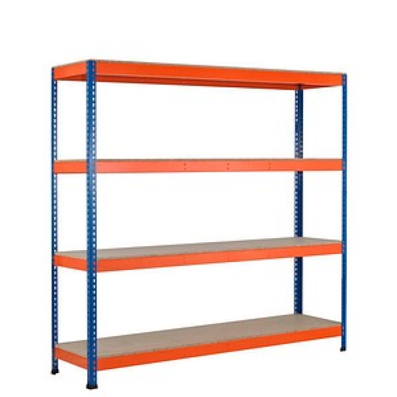 SCHULTE Schwerlast-Weitspannregal Z1 18287-N blau/orange 184,1 x 77,3 x 243,8 cm – Bild 1 von 2