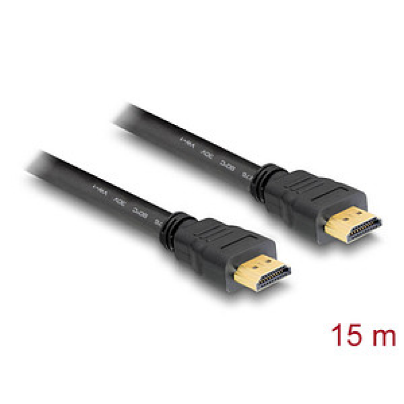 DeLOCK HDMI Ethernet Kabel 15,0 m schwarz, 1 St. – Bild 1 von 2