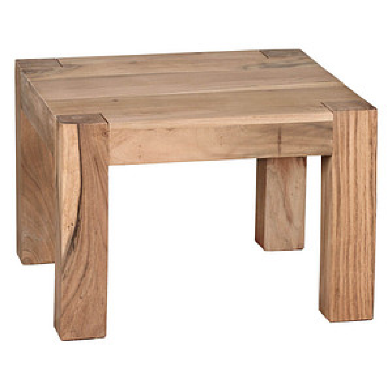 WOHNLING Couchtisch quadratisch Massivholz akazie 60,0 x 60,0 x 40,0 cm, 1 St. – Bild 1 von 7