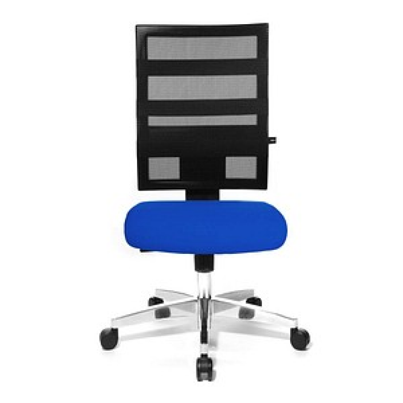 Topstar Bürostuhl X-Pander, 9590T380 Stoff blau, Gestell alu – Bild 1 von 3