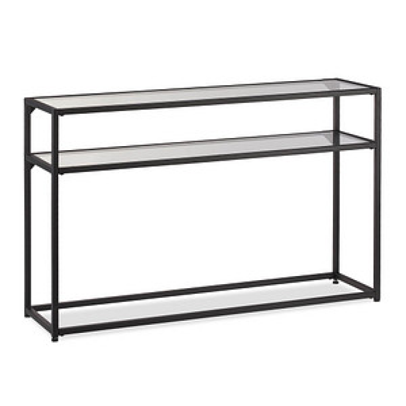 relaxdays Konsolentisch schwarz/transparent 110,0 x 30,0 x 70,0 cm, 1 St. – Bild 1 von 9