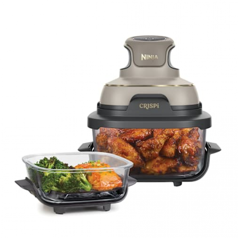 CRISPi Tragbare Air Fryer Heißluftfritteuse, 3,8 l, in Grau | FN101EUSTGD | von SharkNinja – Bild 1 von 2