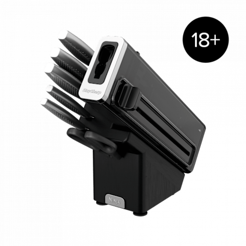 Ninja StaySharp Rostfreier Messerblock mit integriertem Schleifer 6-teiliges Set in Charcoal | K62006EUUK | von SharkNinja – Bild 1 von 2