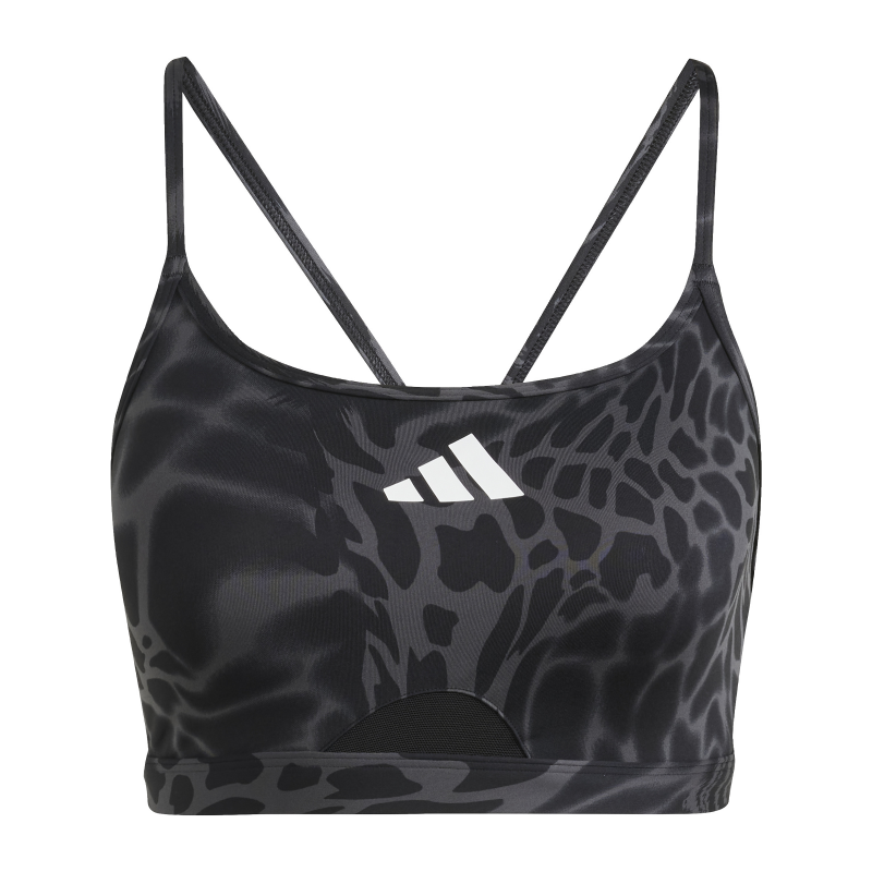 Damen-Sport-BH adidas Aeroreact d'entraînement Maintien Léger 3 Bandes