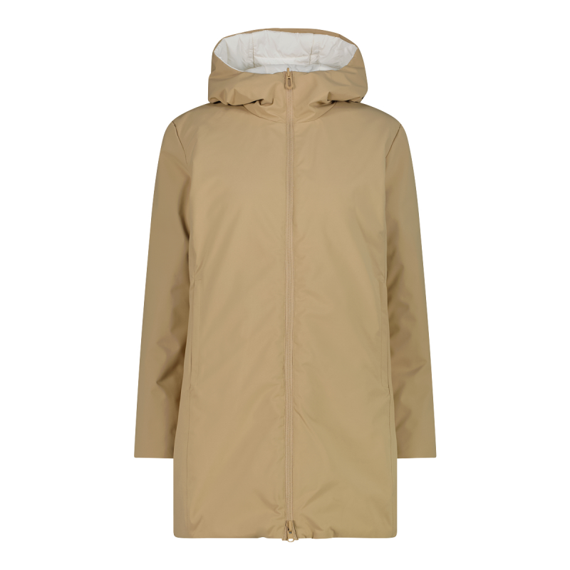 Reversible Kapuzenparka für Frauen mit Reißverschluss CMP