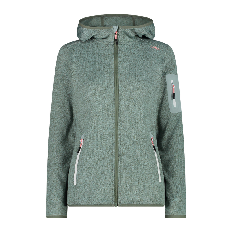 Dicke Kapuzen-Fleecejacke für Frauen CMP