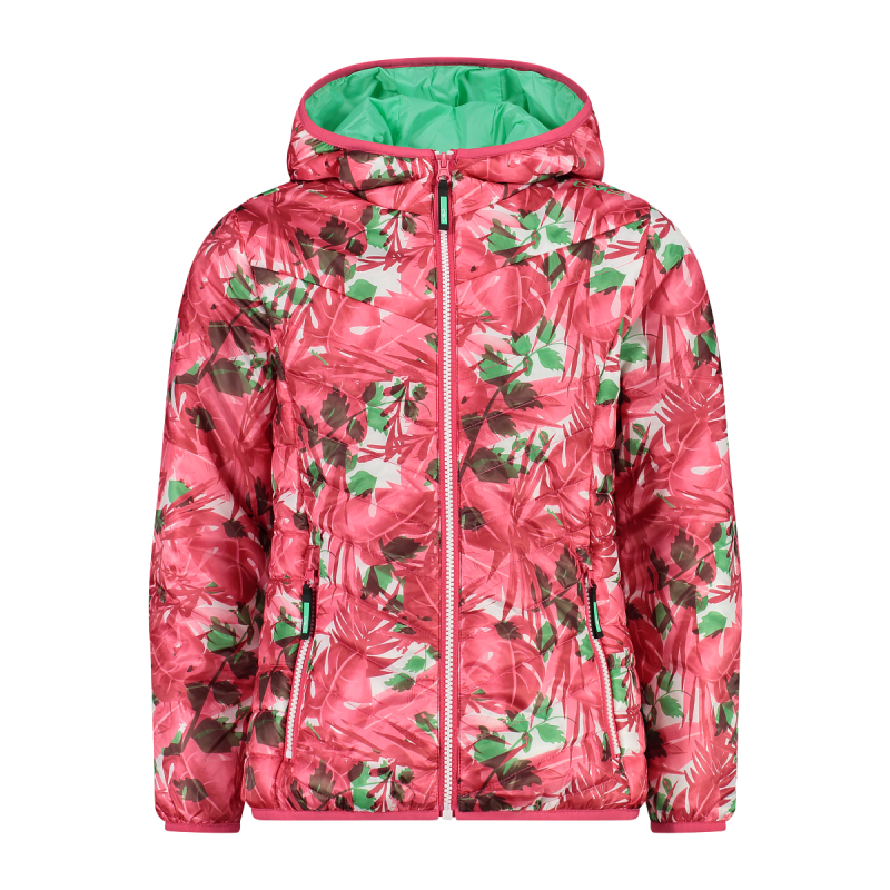 Leichte, gefütterte, bunte Mädchenkapuzenjacke CMP