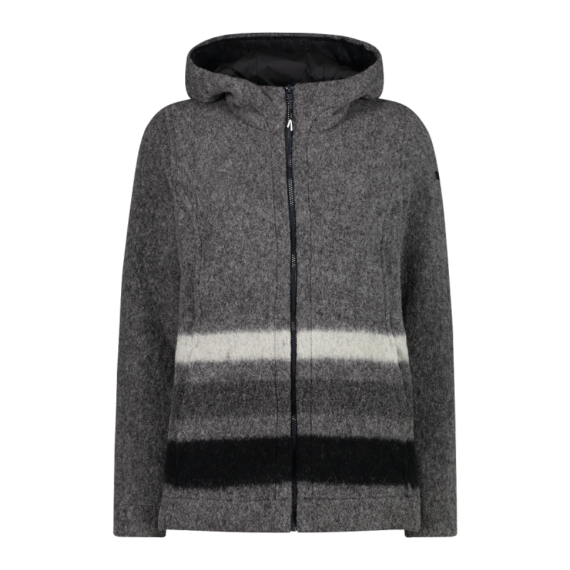 Zip-Hoodie Wooltech Damen CMP