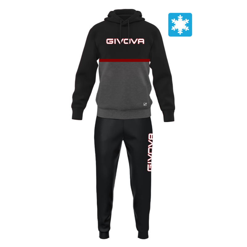 Zweifarbiger Fleece-Trainingsanzug für Kinder Givova Italia 106