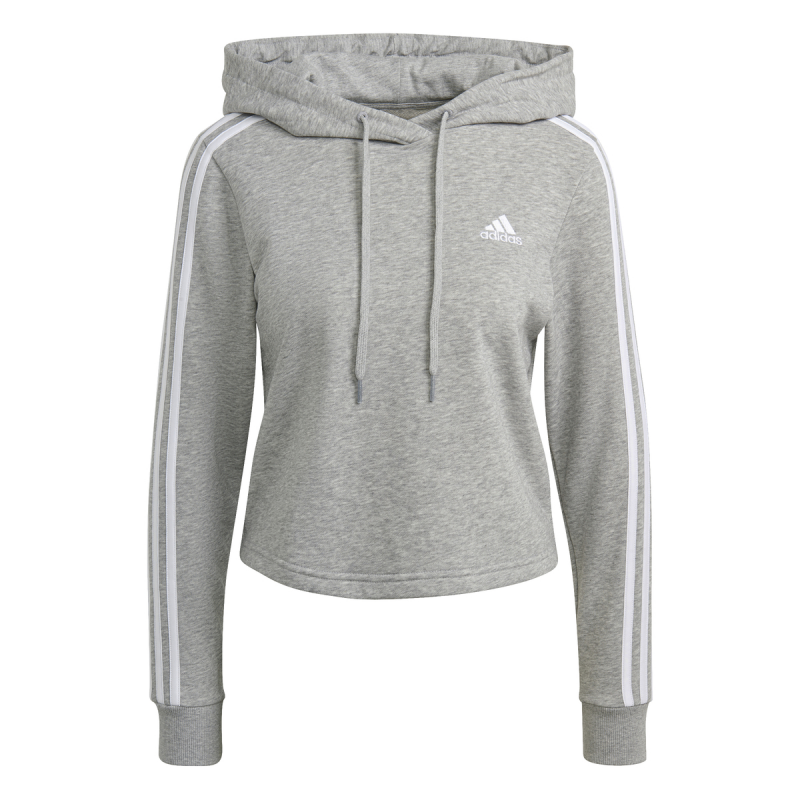Kurzes Kapuzensweatshirt für Frauen adidas Essentials 3-Bandes