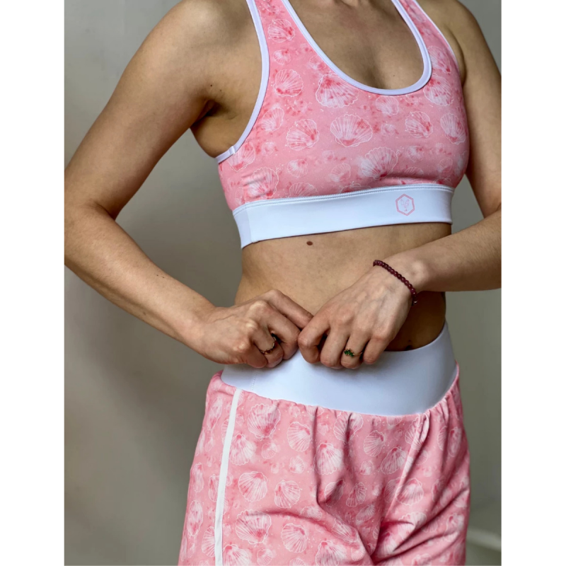 Shorts für Damen Les Poulettes Fitness Coquillages