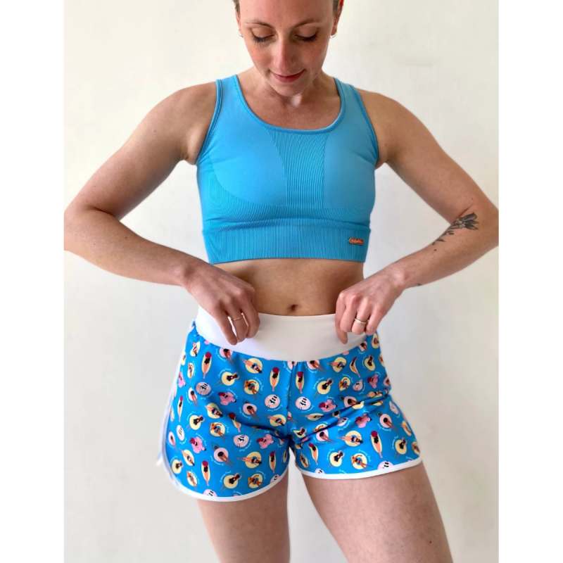 Shorts für Damen Les Poulettes Fitness Swimming Poule