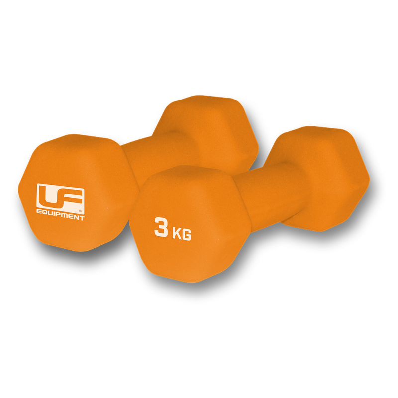 Sechseckige, mit Neopren überzogene Hanteln UFE (x2)