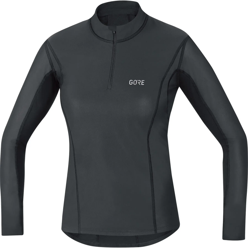 1/4-Zip-Langarmtrikot, Damen Gore M Windstopper® Thermo