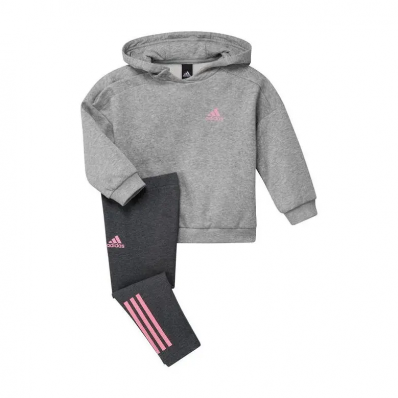 Sweatshirt mit Kapuze aus weichem Molton, Mädchen adidas