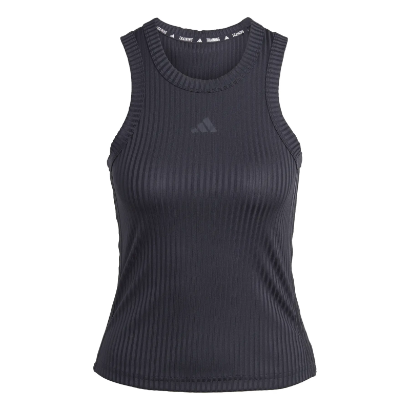 Eng anliegendes geripptes Tank-Top, Damen adidas Tonal 3-Stripes