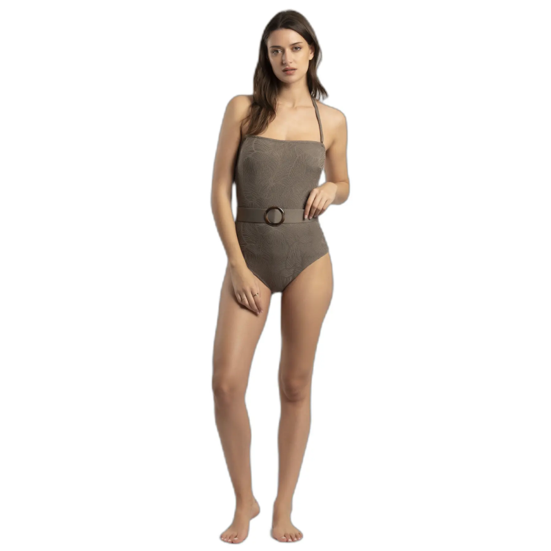 Badeanzug mit Bandeau für Damen Admas Fresh Leaves