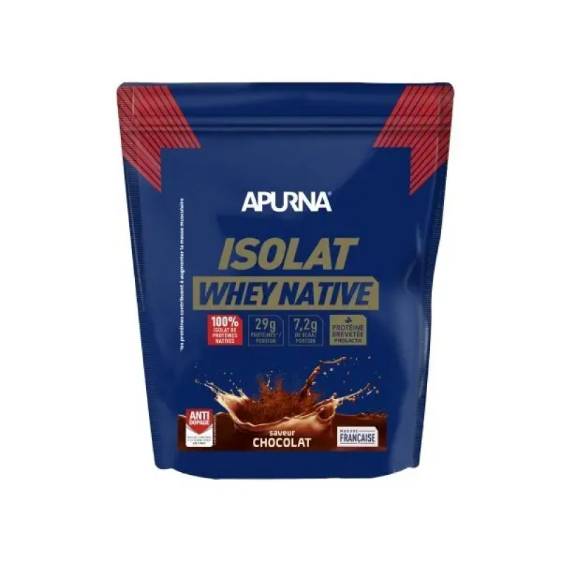 Proteinnahrung mit Schokoladengeschmack Apurna Isolat Native