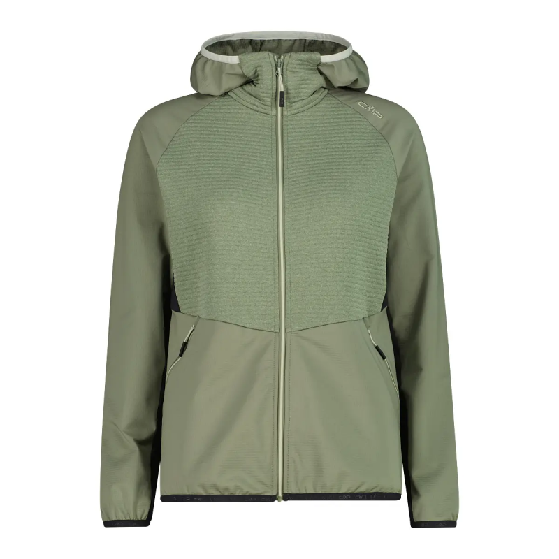 Damen Zip-Hoodie CMP Grid Tech