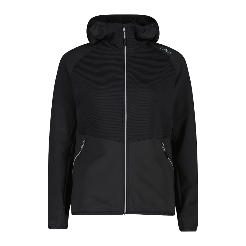 Damen Zip-Hoodie CMP Grid Tech Micro