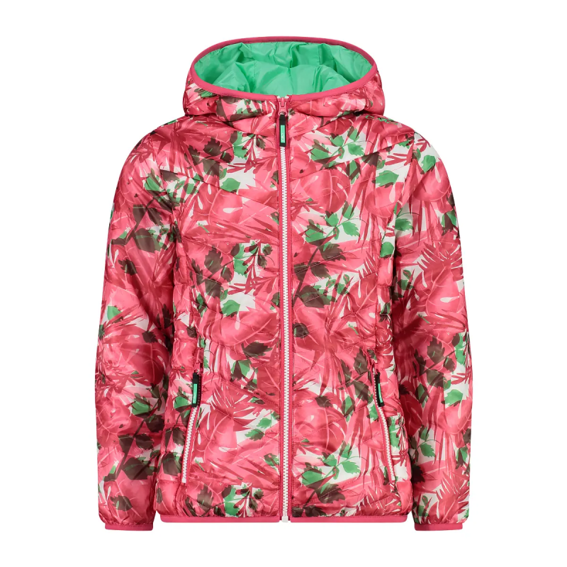 Leichte, gefütterte, bunte Mädchenkapuzenjacke CMP