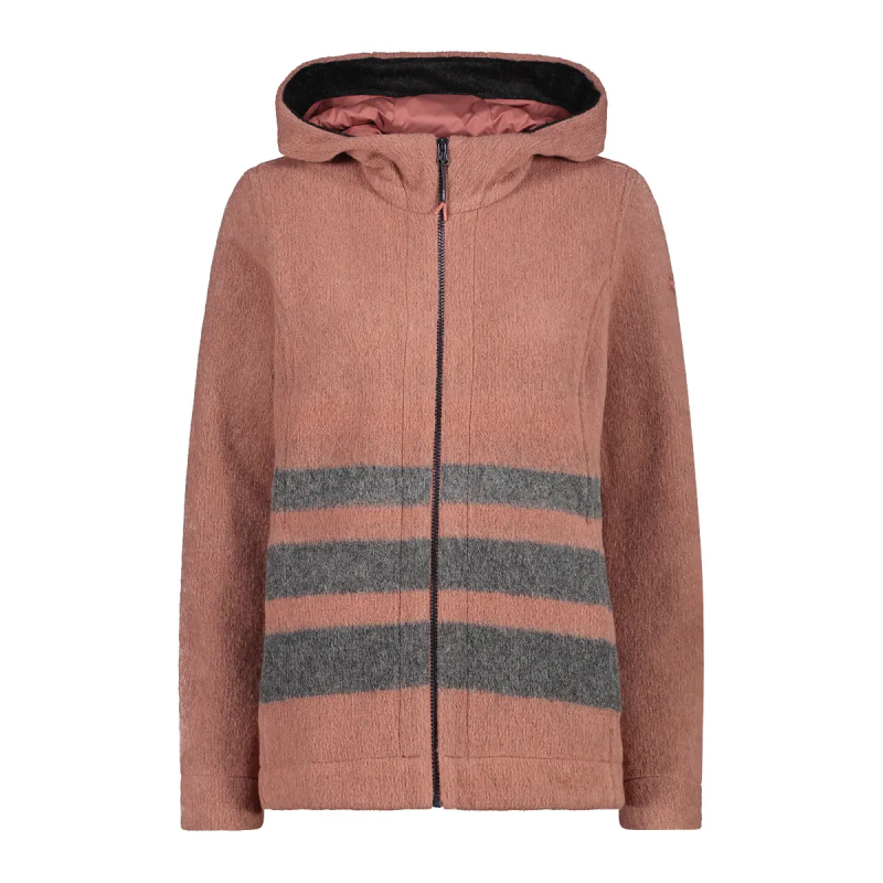 Zip-Hoodie Wooltech Damen CMP