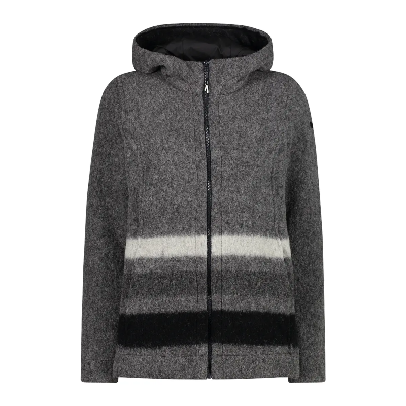 Zip-Hoodie Wooltech Damen CMP