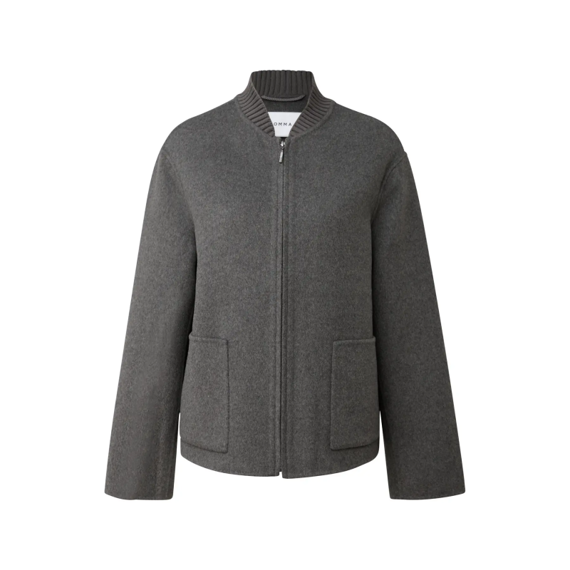 Damen Wendejacke aus Wolle mit Reißverschluss COMMA