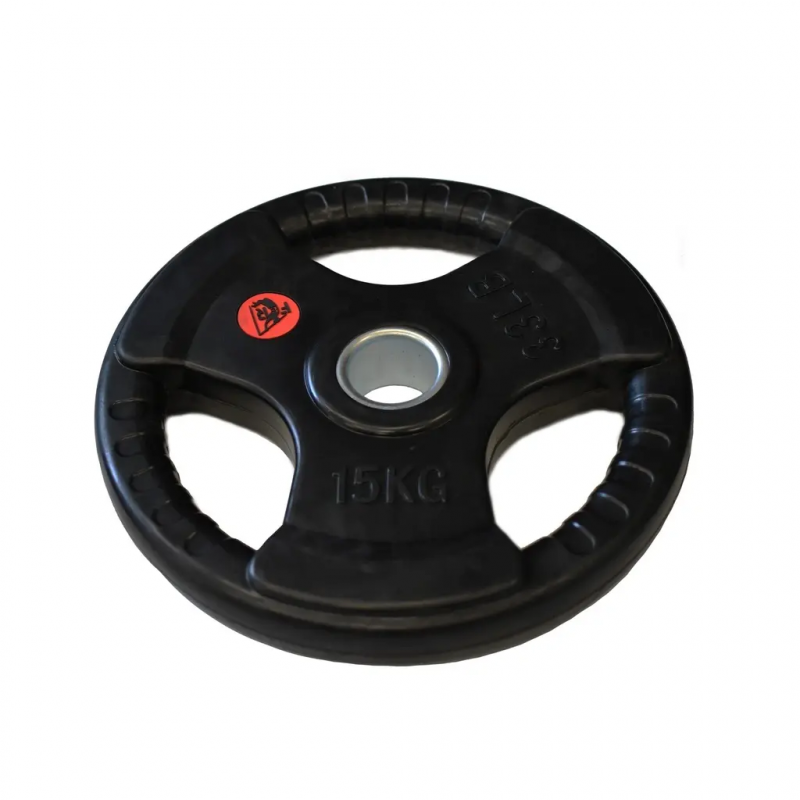 Olympischer Gewichtsscheibe mit Griffen Fit & Rack 15 kg